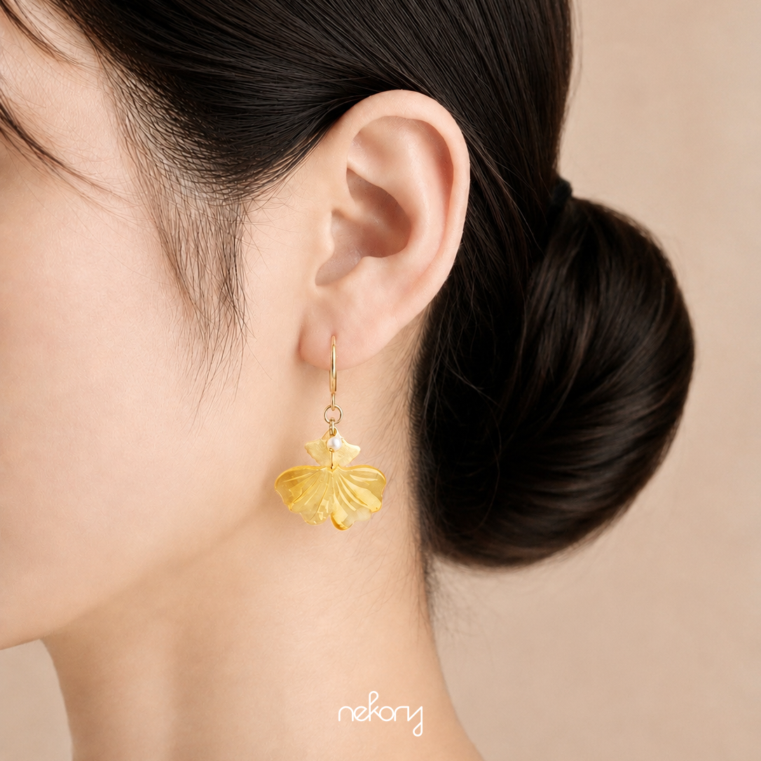 Ginkgo Leaves Earrings - Autumn