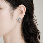 Silver Rain Earrings - Grey Clouds