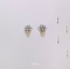 Silver Rain Earrings - Grey Clouds