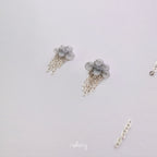 Silver Rain Earrings - Grey Clouds