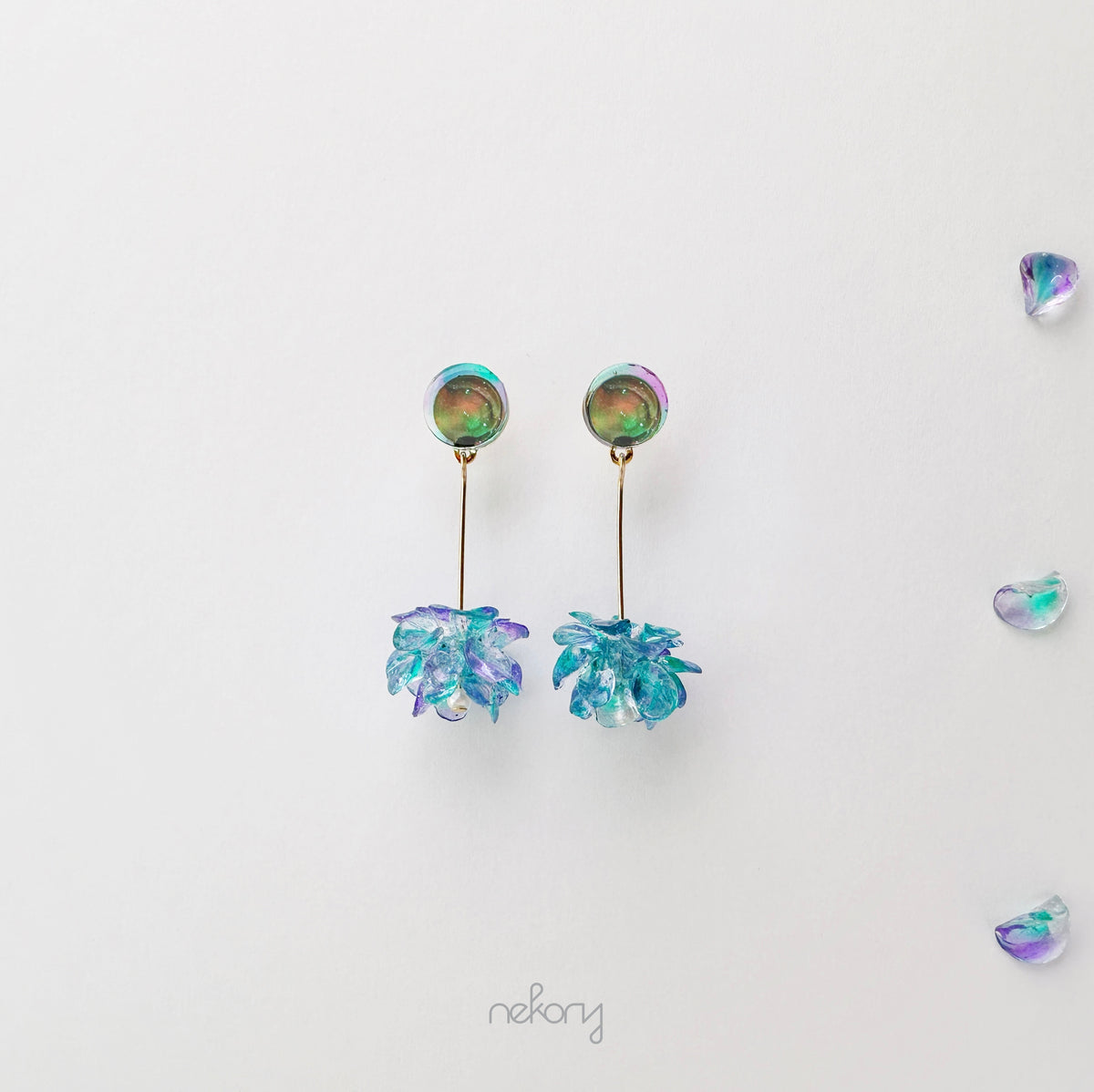 Blue Mist Earrings - Round