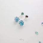 Blue Mist Earrings - Round