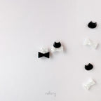 Luna Earrings - Cat & Ribbon Studs