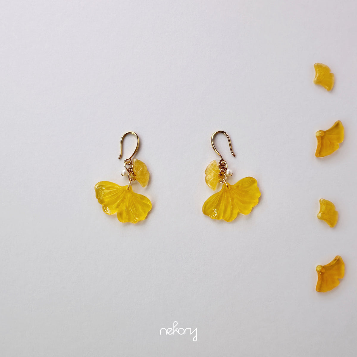 Ginkgo Leaves Earrings - Autumn