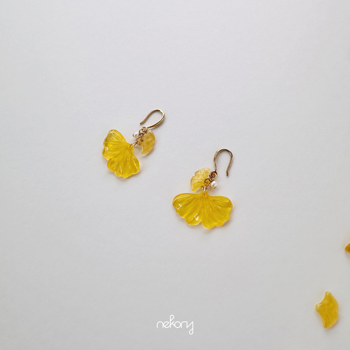 Ginkgo Leaves Earrings - Autumn