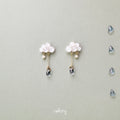 Drizzle Earrings - White Clouds