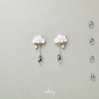 Drizzle Earrings - White Clouds