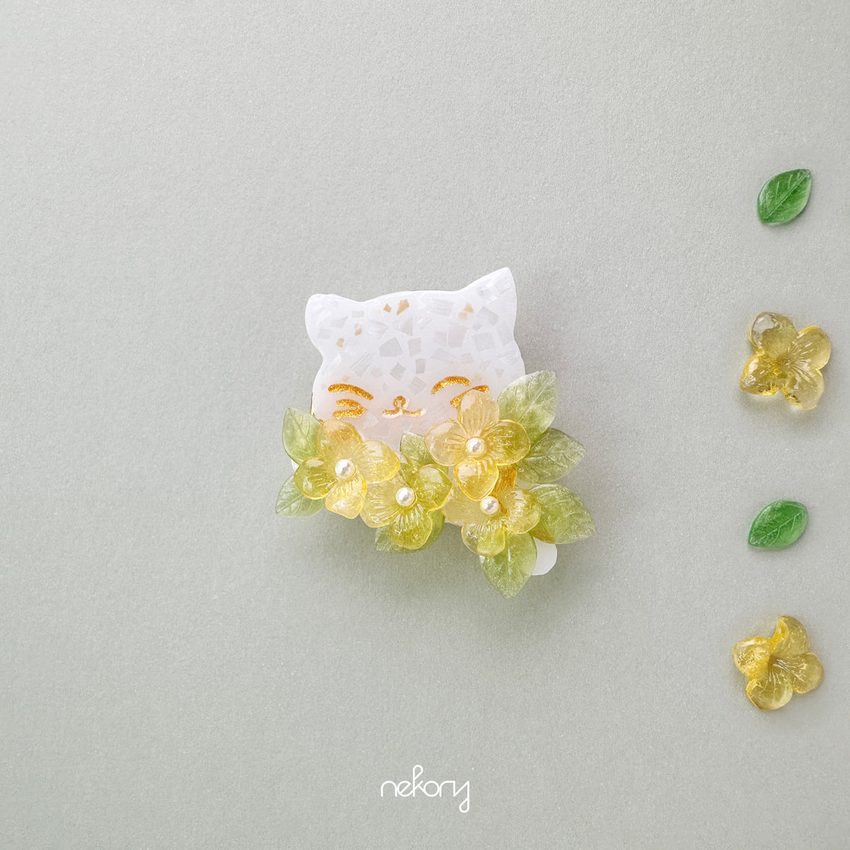 Botanic Hair Clip - Yellow