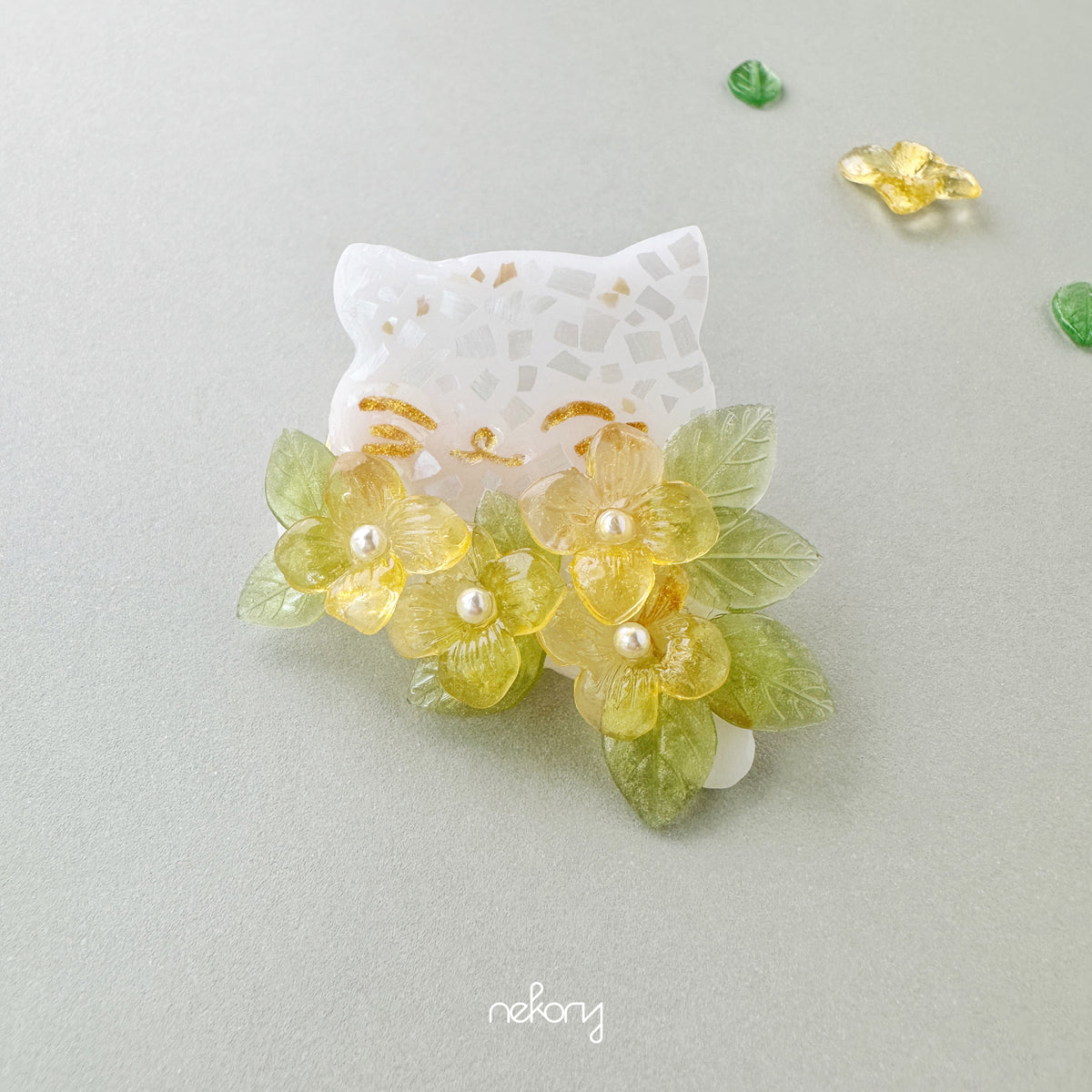 Botanic Hair Clip - Yellow