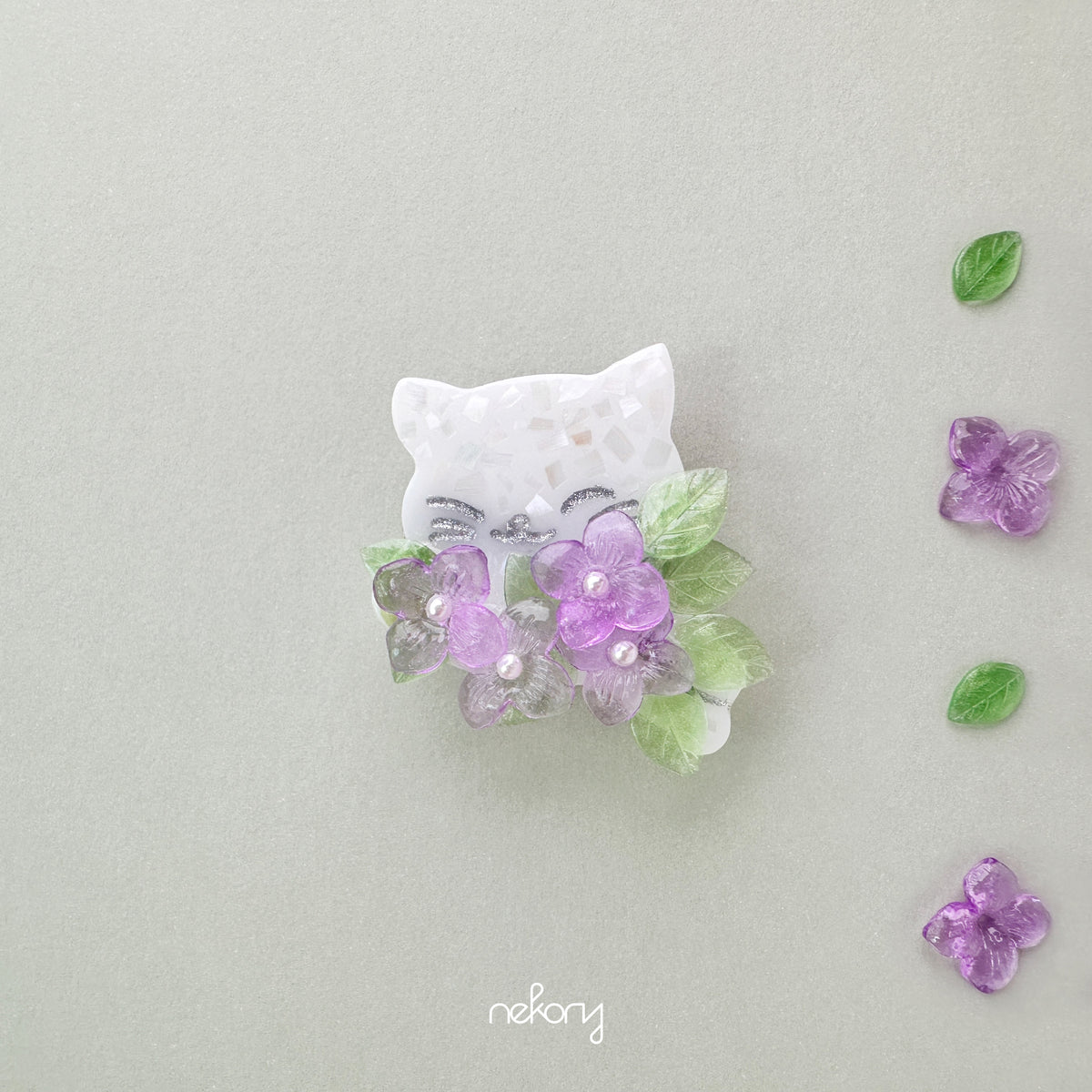 Botanic Hair Clip - Purple