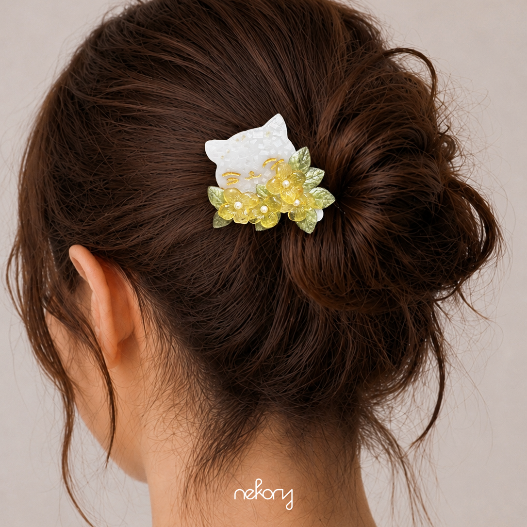 Botanic Hair Clip - Yellow