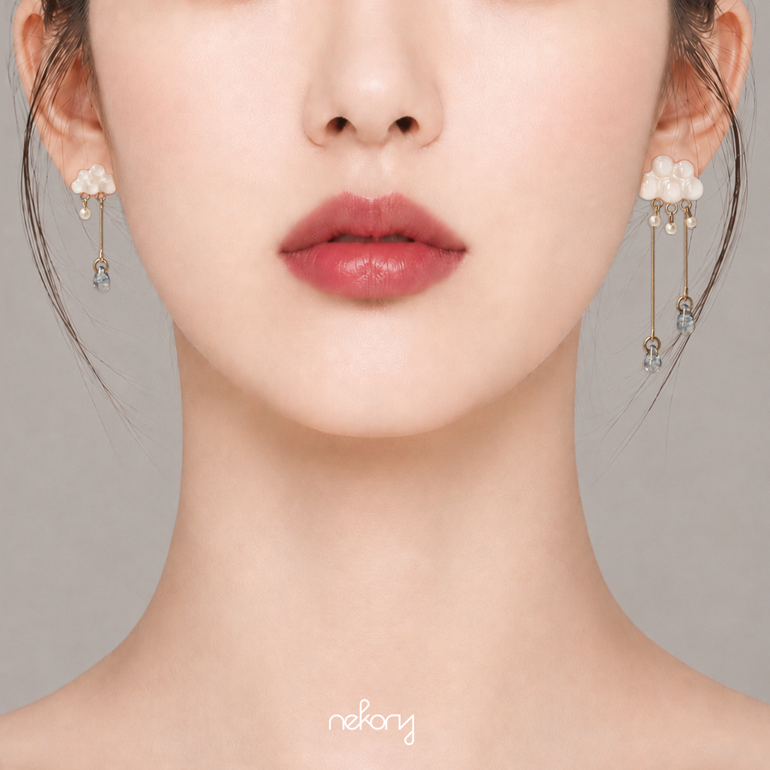 Drizzle Earrings - Little & Large Clouds